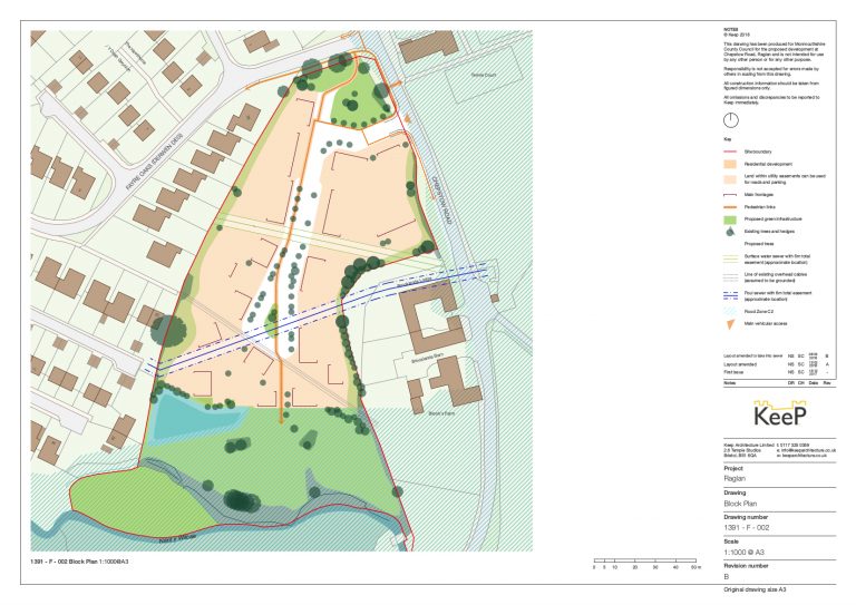 Chepstow Road, Raglan residential development site Monmouthshire
