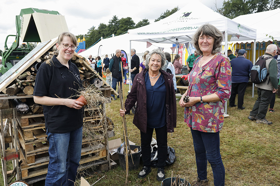 Cllr Catrin Maby, Cabinet Member for Climate Change and the Environment, centre, with colleagues working on the Climate Emergency