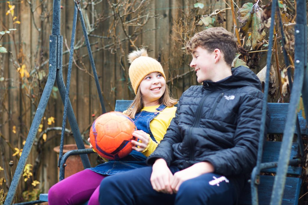 young girl and boy in foster family 