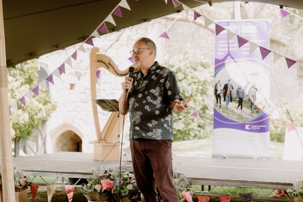 Cllr Ian Chandler at Caldicot castle