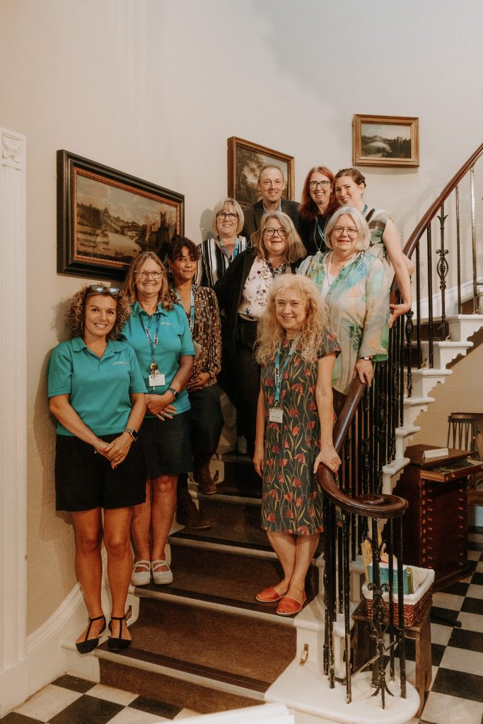 Cllr Sara Burch with some of the MonLife team at the museum