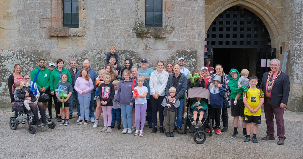 Young Carers with Cllr Meirion Howells at Caldicot Castle