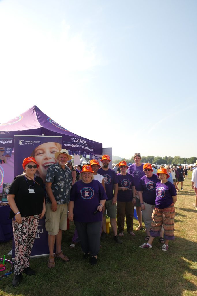 Cabinet Member for Social Care, Safeguarding and Accessible Health Services Cllr Ian Chandler & Foster Wales Monmouthshire and Gwent staff at Usk Show