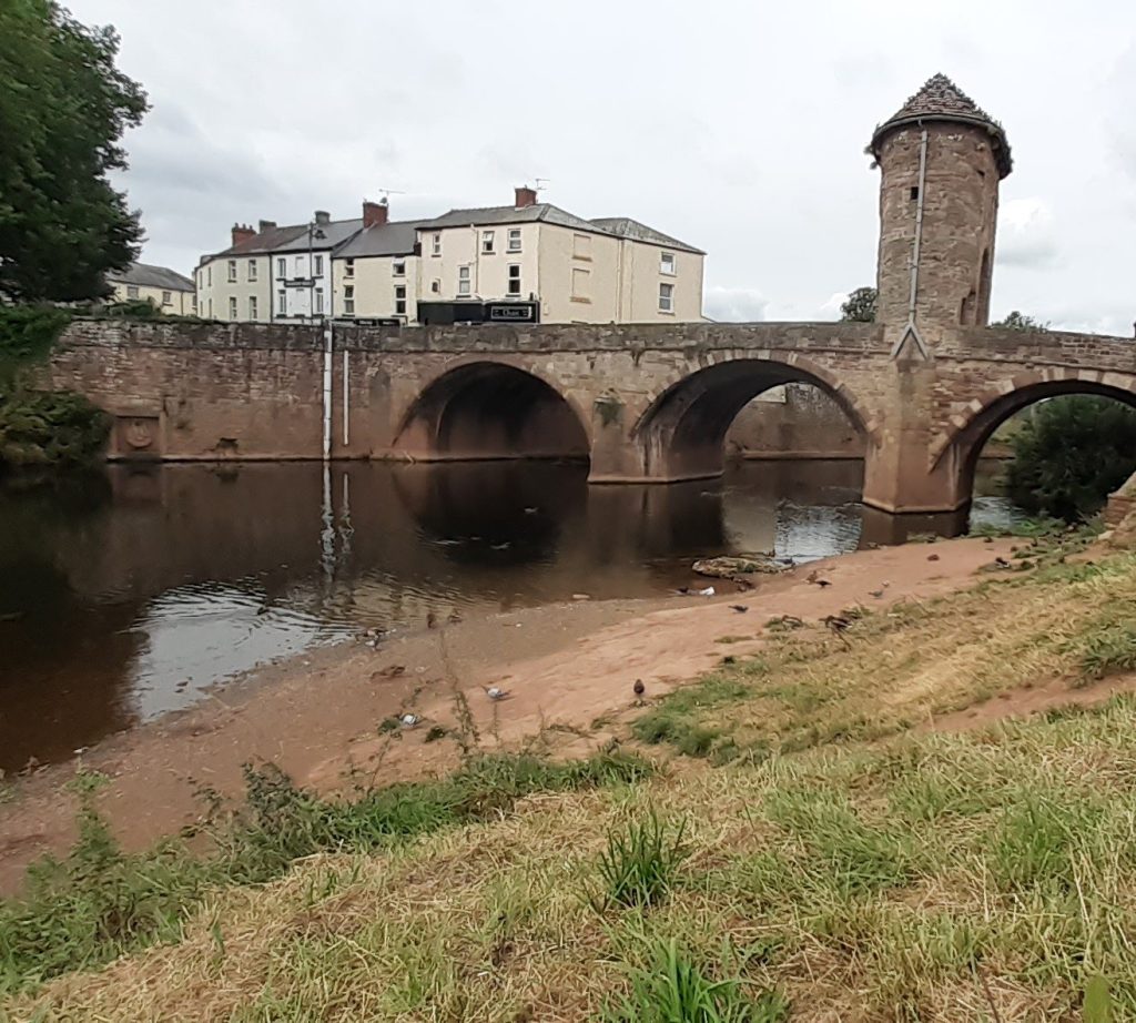 Monnow Bridge and riverside, Monmouth