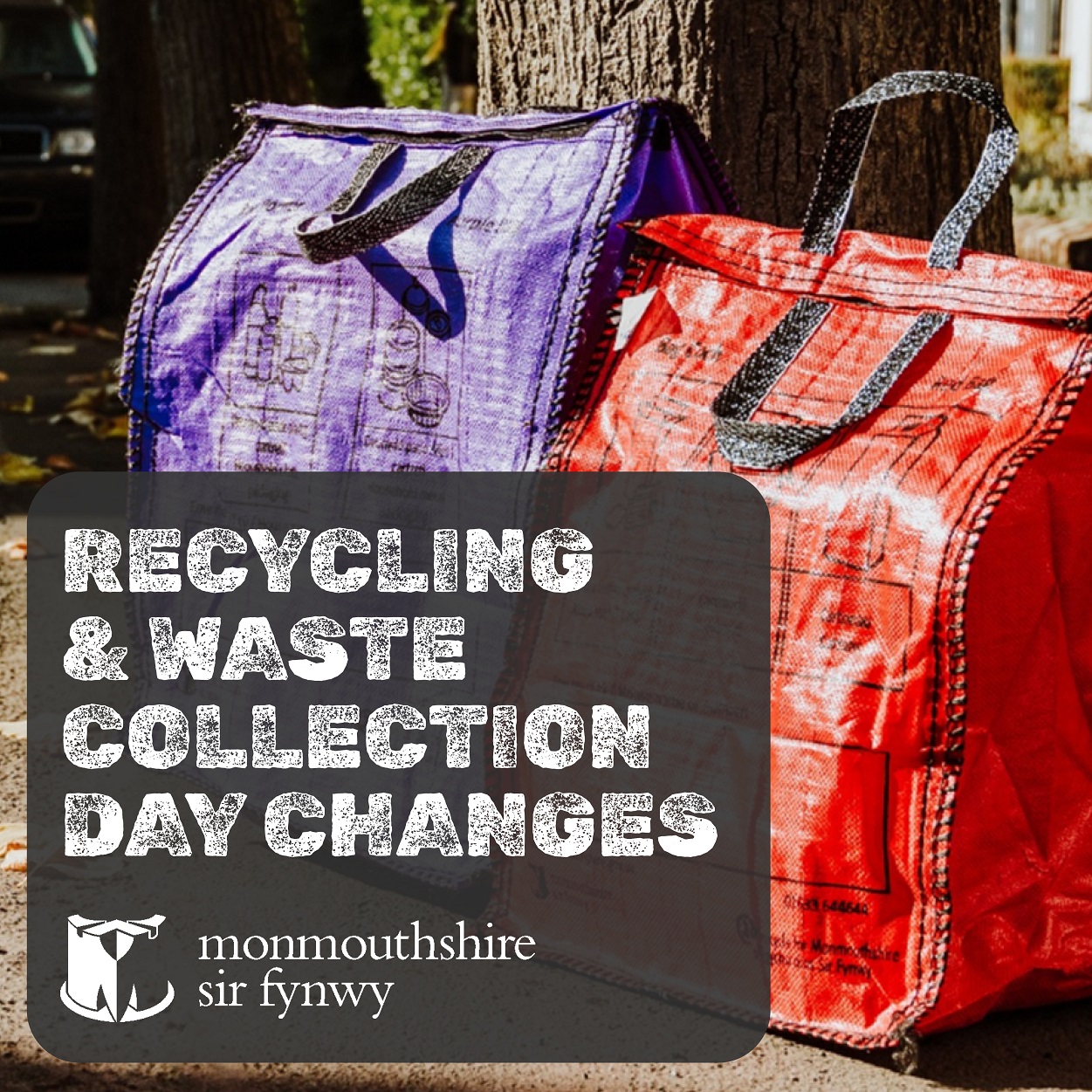 Changes to recycling and waste collection days Monmouthshire